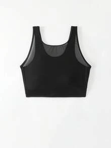 Swim Vcay 女士网眼覆盖比基尼上衣 - 黑色 - 查看 8