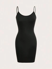 Olithes 女士極簡單色細肩帶連身裙