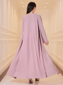 Modelyn Damenkleid Mit Pelzigem Saum Und Jacke, Zweiteiliges Set