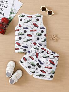 Baby Boy Casual Mesh Vest Set - Multicolor - View 2