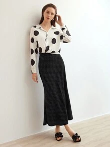 MOTF PREMIUM WOVEN LIGHTWEIGHT POLKA DOT PRINTED BLOUSE - Multicolor - View 5