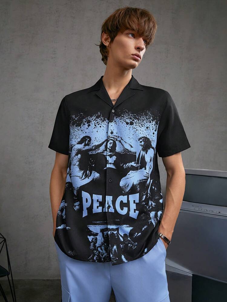 Men's Short Sleeve Woven Casual Shirt