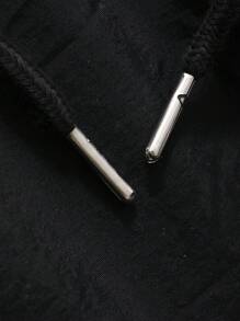 DAZY Ladies' Elastic Waist Drawstring Shorts Summer - Black - View 6