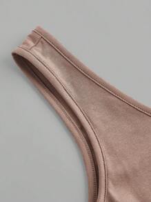 SHEIN Essnce 3 cái/bộ Nhiều màu Đơn giản Thường ngày Áo ba lỗ dệt kim dài cho nữ - Nhiều màu - Xem 9