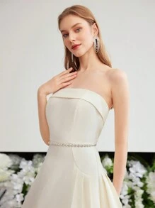 MOTF PREMIUM WOVEN A-LINE TUBE DRESS