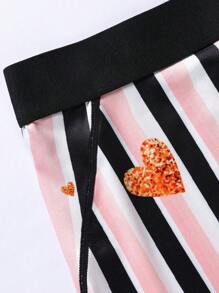 Men's Heart Striped Boxer Shorts - Baby Pink - View 4