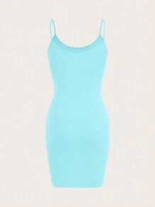 Olithes 女士極簡單色細肩帶連身裙