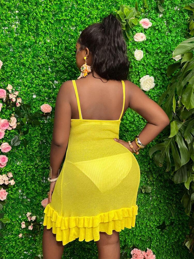 Plus Size Women's Knitted Cami Dress