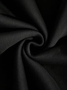 SHEIN EZwear Của phụ nữ áo có mũ Lông cừu Áo nỉ Với Love In thư Và Dây rút - màu đen - Xem 5