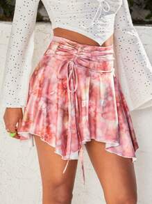 Soleia Ladies' Pleated Tie-Dye Skirt With Elastic Waist - Multicolor - View 6