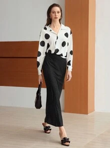 MOTF PREMIUM WOVEN LIGHTWEIGHT POLKA DOT PRINTED BLOUSE - Multicolor - View 6