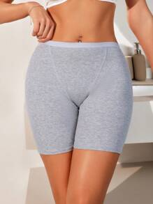 Pantalones Cortos Cuadrados Acanalados De Seguridad Para Mujeres