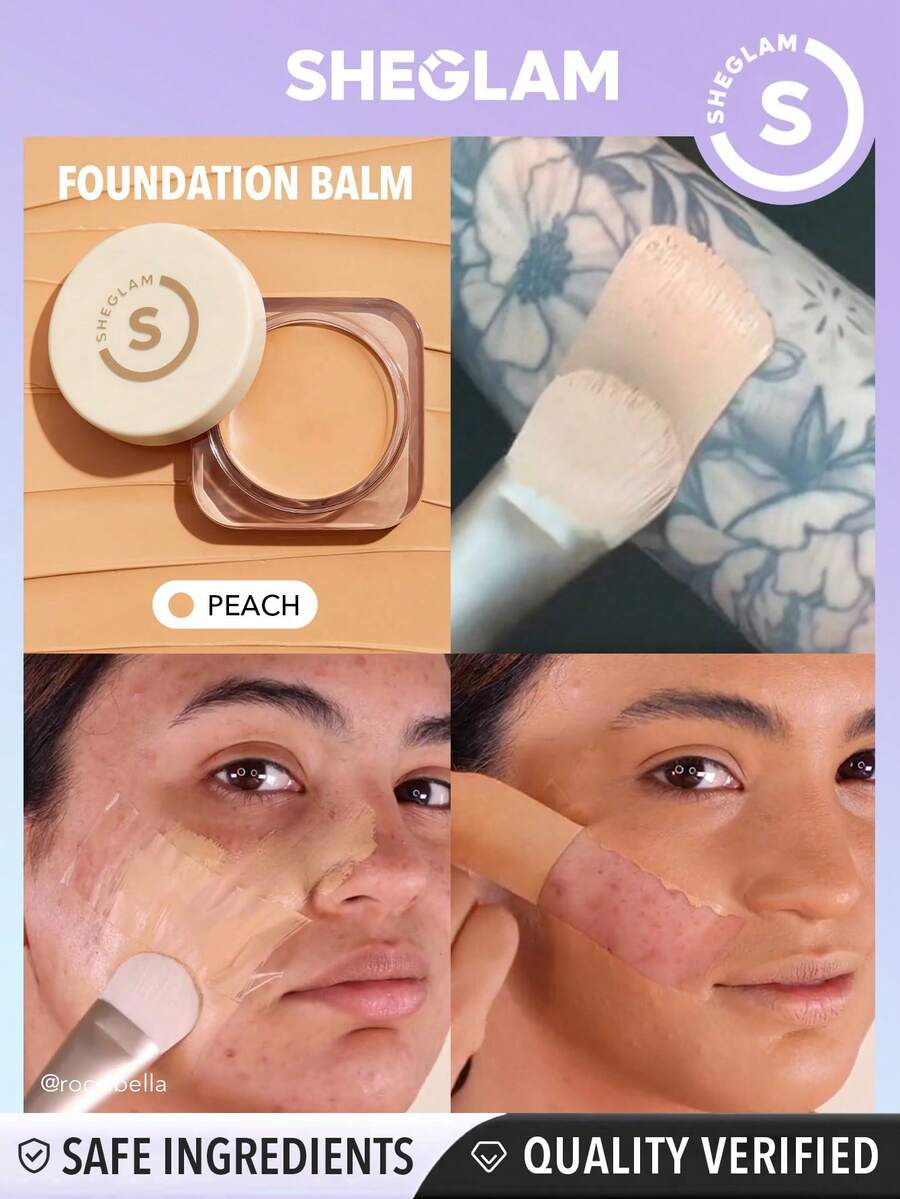 SHEGLAM Skinfluencer Full Coverage Foundation BalmPeach SHEIN USA