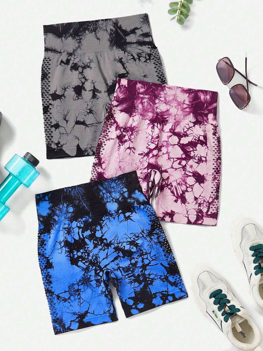 Shorts Deportivos Tie-dye - Multicolor - Ver 1