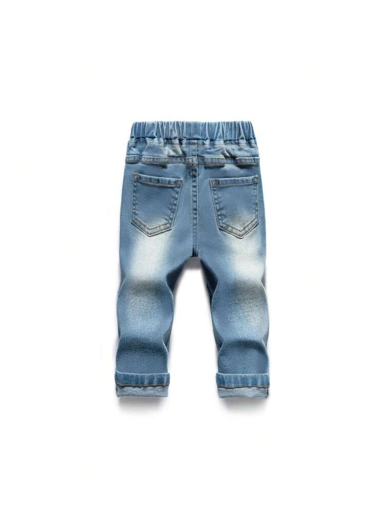 Baby Boy New Arrival Stylish Washed Distressed Jeans With Fit