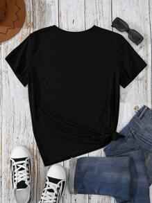 INAWLY Camiseta de manga corta con estampado de lema para mujer "This Mama Prays", blusas gráficas para mujer