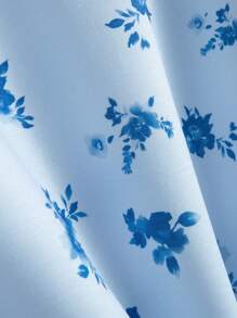 Manfinity Homme 男款休閒寬鬆連帽衫,滿版印花設計 - 藍色 - 查看 3