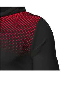 Men's Casual Gradient Polka Dot Print Kangaroo Pocket Zip-Up Hoodie