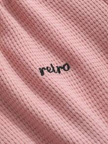 DAZY 女士v領短袖t恤 - 粉色 - 查看 8