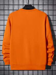 GENTILAND 男款橙色針織運動衫 - 橘色 - 查看 2