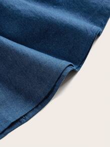 GENKIRA Strapless Denim Top - Dark Wash - View 3