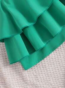 Sparklyn Cô gái Tween Màu thuần Dây đeo Mì Ý  Áo Và Quần ống rộng Bộ Với In Mandala - Nhiều màu - Xem 5