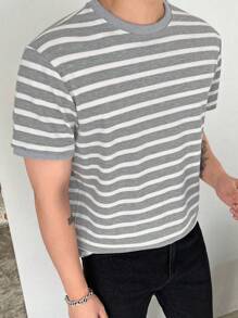 DAZY Men Striped Print Tee Business Attire