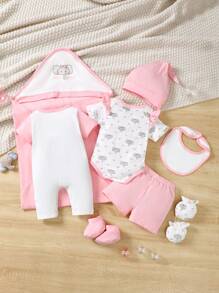 SHEIN Newborn Baby Girl Gift Set, Multiple Pieces - Multicolor - View 2