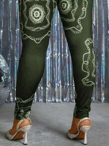 EMERY ROSE Ensemble De Costume À Bouton Unique Pour Femmes De Grande Taille - Militaire verte - Voir 4