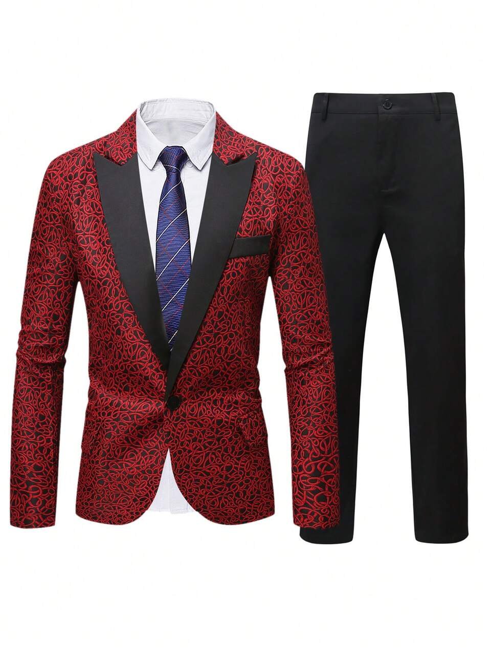 Men's Plus Size Suit Set