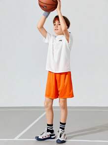 SHEIN 5入組寬鬆針織運動短褲,適用於青少年男孩 - 彩色 - 查看 7