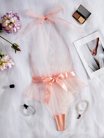 Sexy Mesh Bodysuit Valentine's Day Collection Lingerie