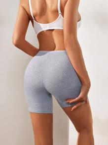 Pantalones Cortos Cuadrados Acanalados De Seguridad Para Mujeres