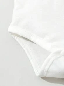 SHEIN Body de manga larga con unicolor y hombros superpuestos para bebé niño - Multicolor - View 8