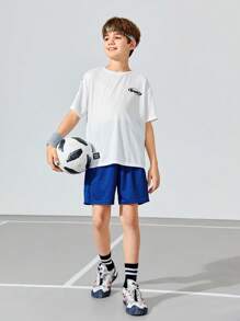 SHEIN 5入組寬鬆針織運動短褲,適用於青少年男孩 - 彩色 - 查看 12