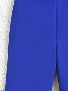 SHEIN Little Girls' Exaggerated Ruffle Hem Jumpsuit - Blue - View 4