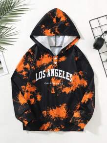 少女扎染字母印花卫衣 - 彩色 - 查看 1