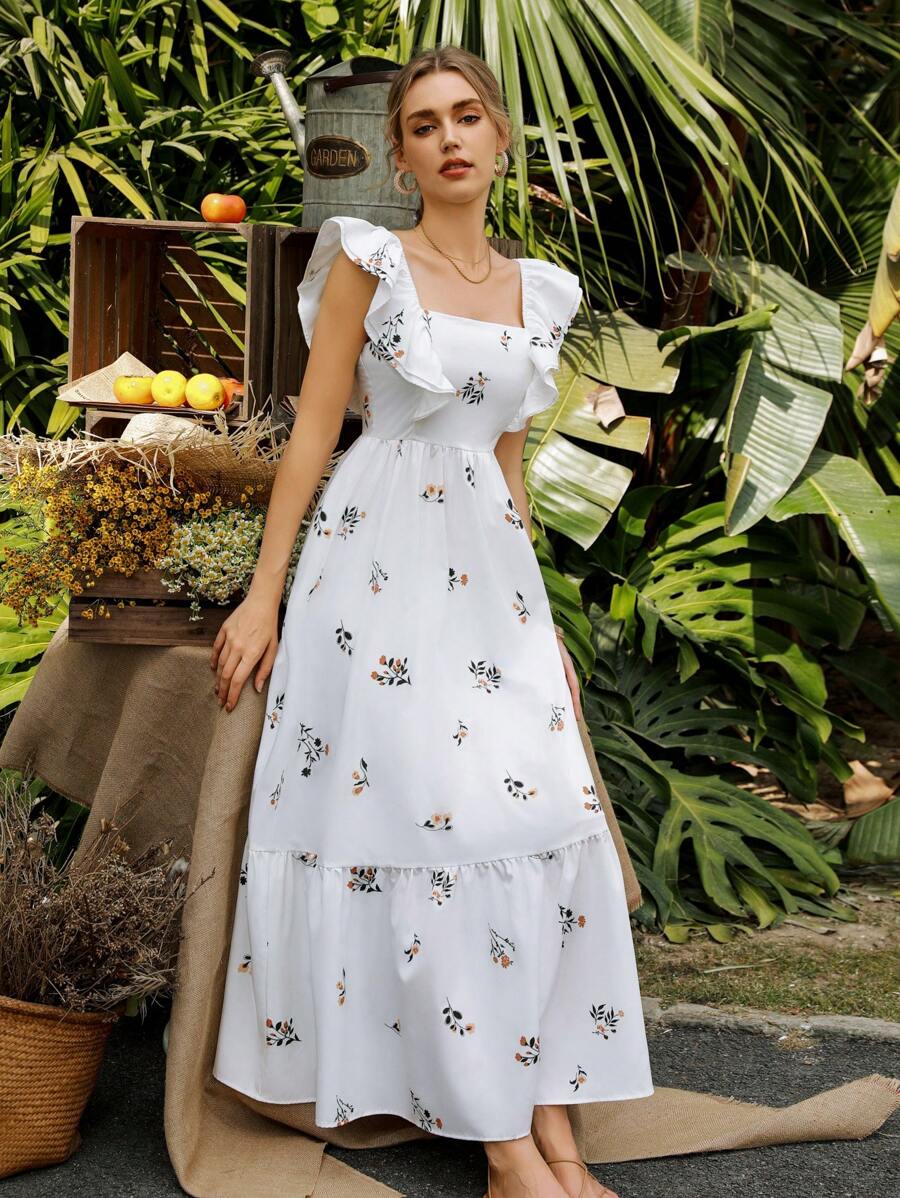 Aveloria Rosie Ladies' Floral Printed Dress With Lining Vacation Outfits Woman  - Multicolor - View 1