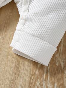 SHEIN 3入組嬰兒男童休閒、舒適、可愛、時尚、無袖、半扣、開襠爬衣套裝,適用於家裡和戶外 - 彩色 - 查看 7