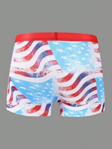 Geometric Printed Men's Underwear - Black - View 2