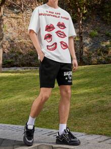 Manfinity VCAY 男士針織圓領短袖t卹 - 白色 - 查看 3