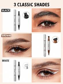 SHEGLAM Wing It Waterproof Liner Duo-White Highly Pigmented Matte Eyeliner Pencil Quick Drying Ultra-Fine Waterproof And Sweatproof 3 Colors Beginner Blendable Smooth Eye Make Up Kohl,Kajal,Henna Brand Beauty Makeup Face Paint Cosmetic For Women Girls Perfect For Winter Spring Ideal For Y2K Fancy Fashion Suitable For Birthday Gift Party Ready Best Color - White - View 7