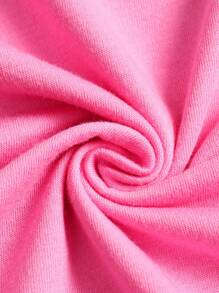 INAWLY Camiseta Con Cuello Redondo Y Estampado De Corazones - Rosa - Ver 4