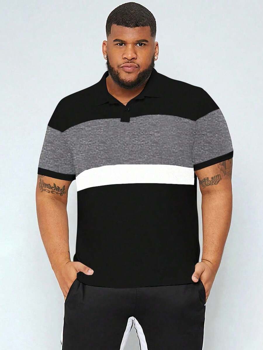 Manfinity Homme 男士撞色POLO衫 - 彩色 - 查看 1