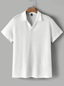 Manfinity VCAY Ensemble Polo Et Short À Manches Courtes Et Col En V Pour Hommes