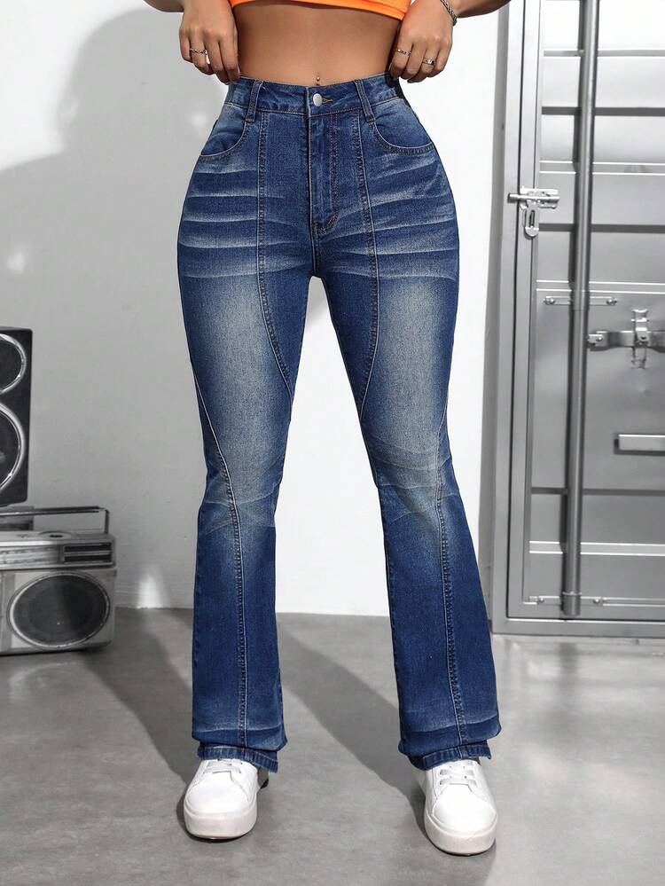 Women's Water Wash Flared Jeans