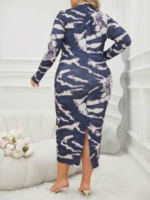 Modelyn Bodycon-kleid Plus Größe Tie-dye