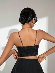 Aveloria Affinna 純色扭結鏈條肩帶背心上衣