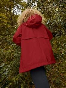 In My Nature Women's Outdoor Rain Jacket - Red - View 2