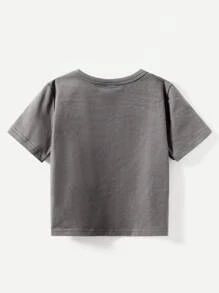 4pcs/Set Baby Boys' Casual Letter Print Round Neck Short Sleeve T-Shirt And Shorts Outfits Matching Set